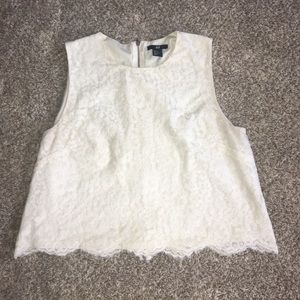 White Lace crop top
